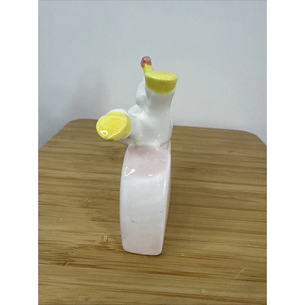 Vtg Erika Japan Valentines Day Unicorn Figurine I Love You Conversation Heart‎